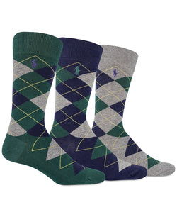 Polo Ralph Lauren Ralph Lauren Socks Dress Argyle Crew 3 Pack Socks Dark Green thumbnail 2