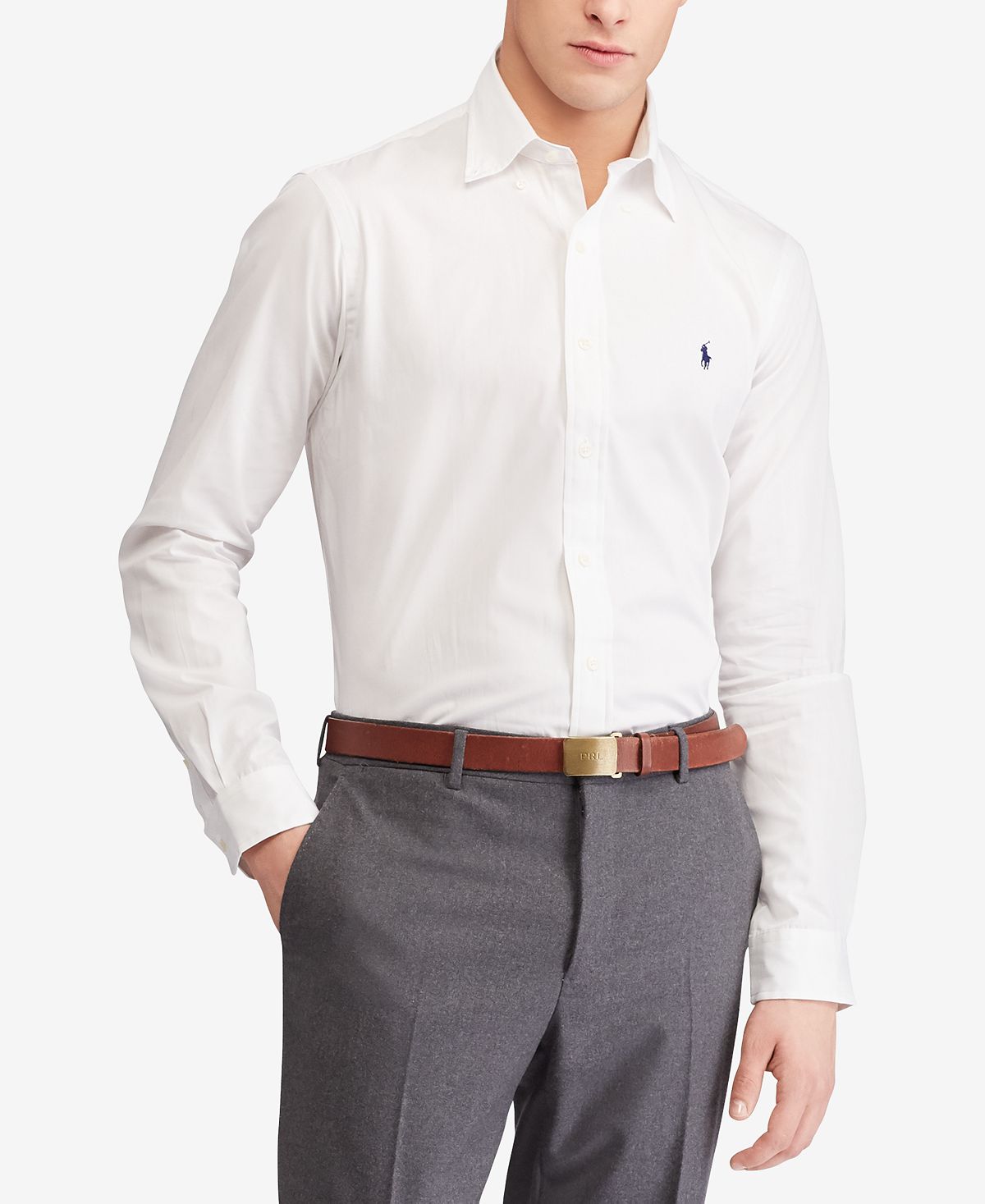 Polo Ralph Lauren Slim Fit Stretch Poplin Shirt White
