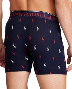 Polo Ralph Lauren Stretch Jersey Boxer Brief Cruise Navy W/red & White Pp thumbnail 2