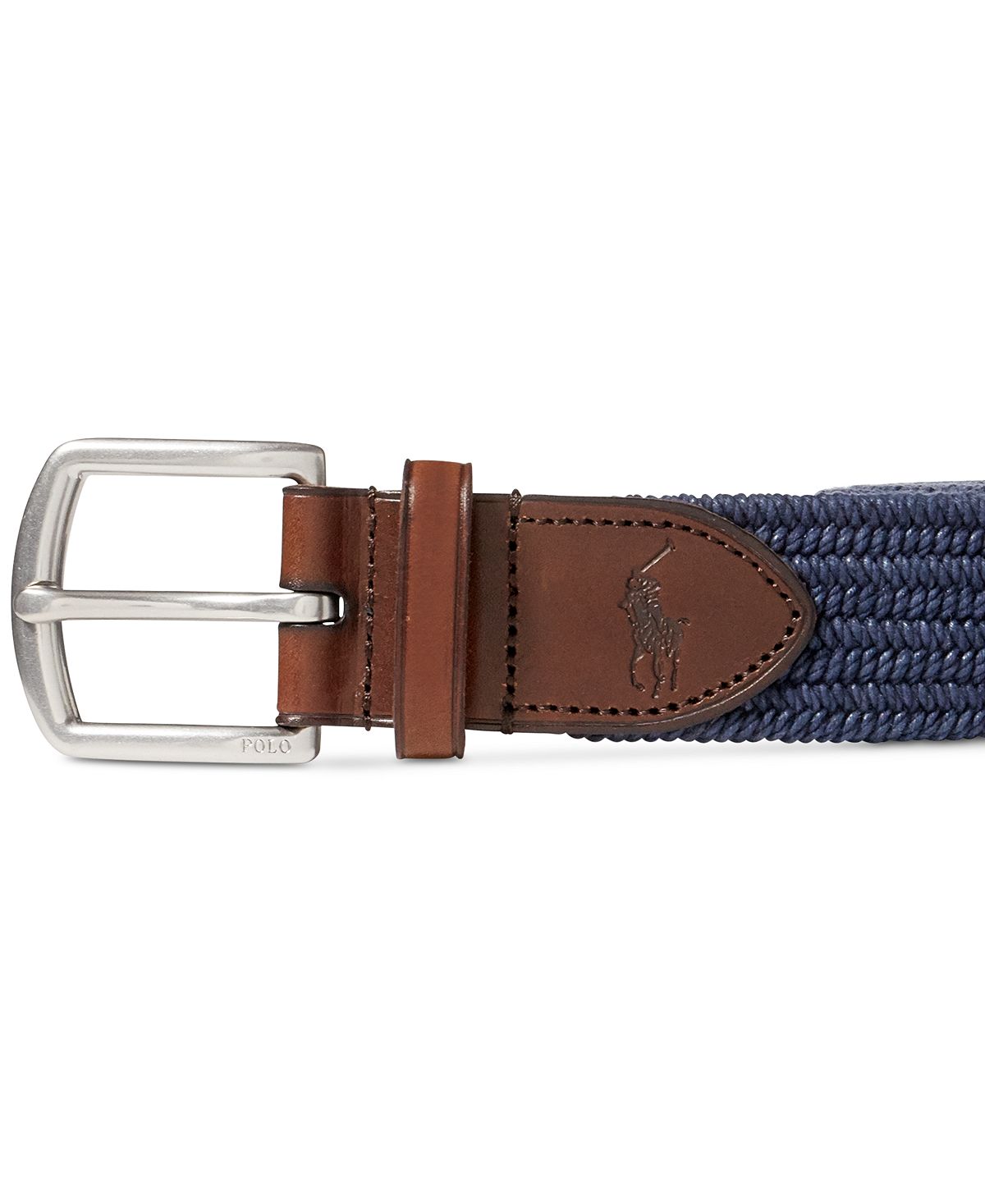 Polo Ralph Lauren Stretch Waxed Belt Medium Navy