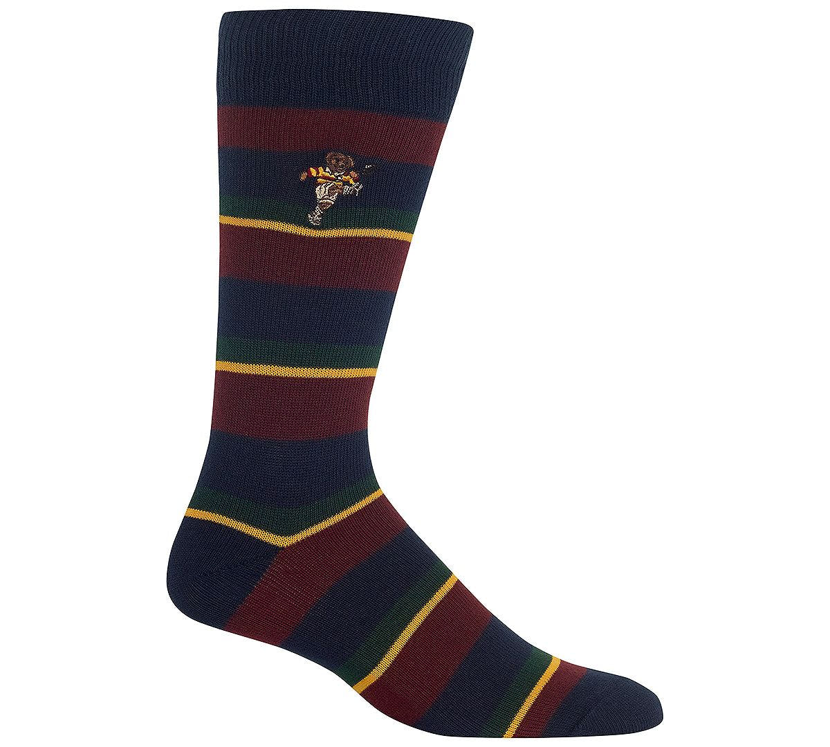 Polo Ralph Lauren Stripe Bear Embroidered Socks Navy