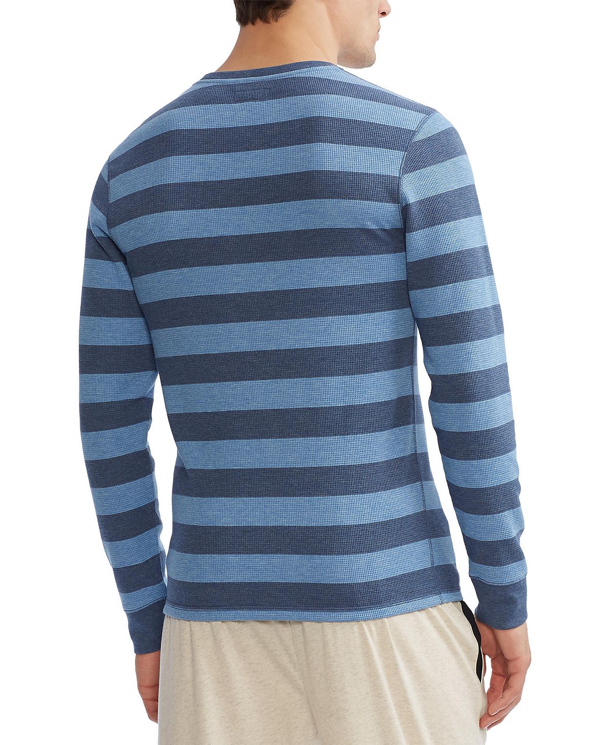 Polo Ralph Lauren Striped Long-sleeve Sleep T-shirt Royal Heather/River Blue