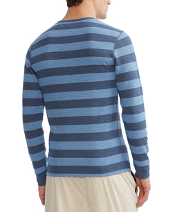 Polo Ralph Lauren Striped Long-sleeve Sleep T-shirt Royal Heather/River Blue thumbnail 3