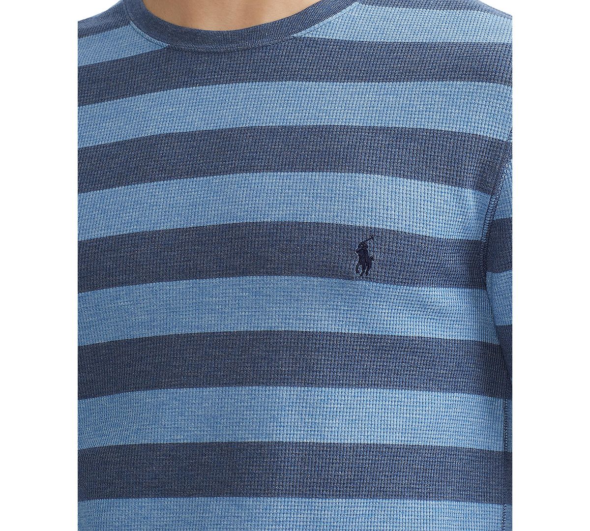 Polo Ralph Lauren Striped Long-sleeve Sleep T-shirt Royal Heather/River Blue