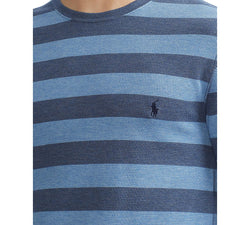 Polo Ralph Lauren Striped Long-sleeve Sleep T-shirt Royal Heather/River Blue thumbnail 4