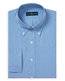 Polo Ralph Lauren Striped Oxford Slim Fit Dress Shirt Blue/White thumbnail 1