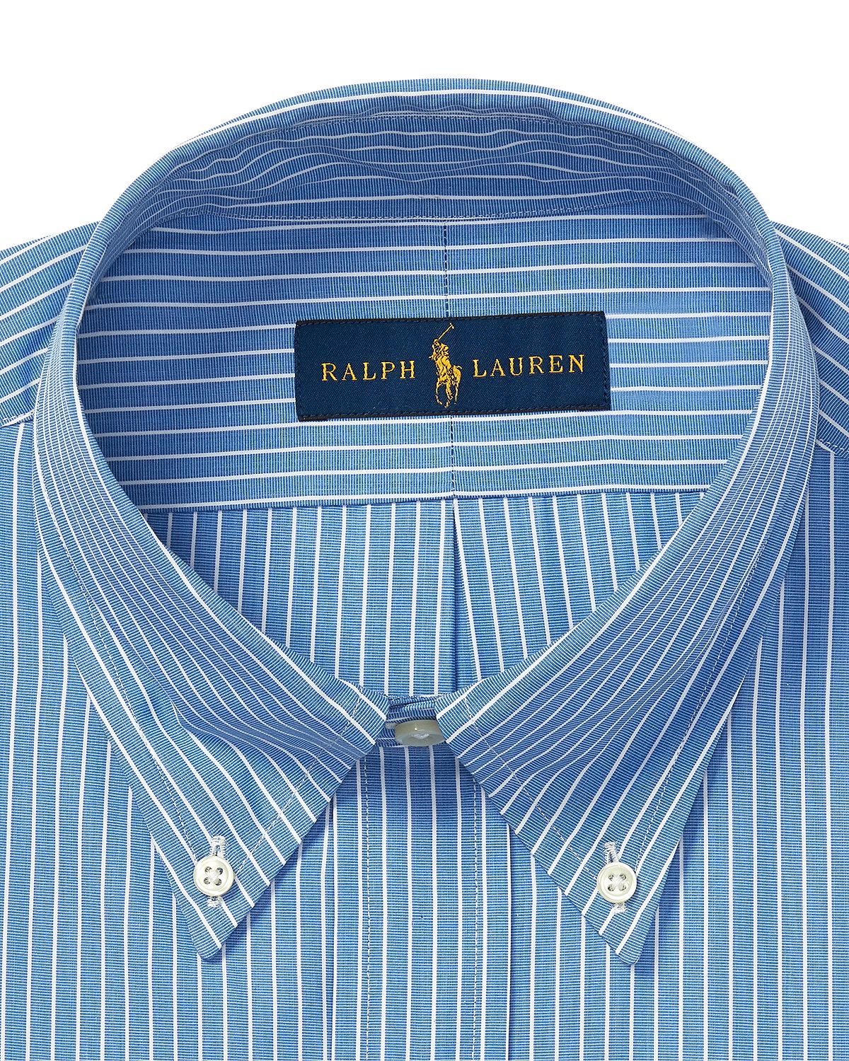 Polo Ralph Lauren Striped Oxford Slim Fit Dress Shirt Blue/White