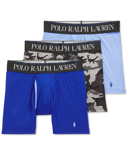 Polo Ralph Lauren Three-pack 4d-flex Microfiber Briefs Royal/Camo/Blue thumbnail 2