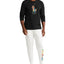 Polo Ralph Lauren Tie-dye Big Pony Logo Lightweight Pajama Top Polo Black