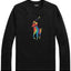 Polo Ralph Lauren Tie-dye Big Pony Logo Lightweight Pajama Top Polo Black