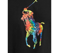 Polo Ralph Lauren Tie-dye Big Pony Logo Lightweight Pajama Top Polo Black thumbnail 4