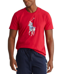 Polo Ralph Lauren Tie-dye Big Pony Logo Lightweight Sleep Shirt Classic Red thumbnail 1
