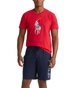 Polo Ralph Lauren Tie-dye Big Pony Logo Lightweight Sleep Shirt Classic Red thumbnail 2