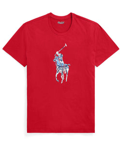 Polo Ralph Lauren Tie-dye Big Pony Logo Lightweight Sleep Shirt Classic Red thumbnail 3