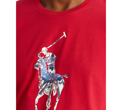 Polo Ralph Lauren Tie-dye Big Pony Logo Lightweight Sleep Shirt Classic Red thumbnail 4