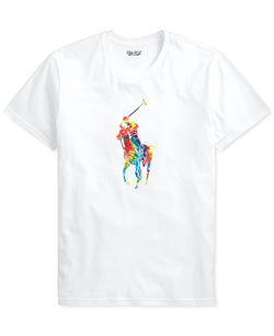 Polo Ralph Lauren Tie-dye Big Pony Logo Lightweight Sleep Shirt White thumbnail 2