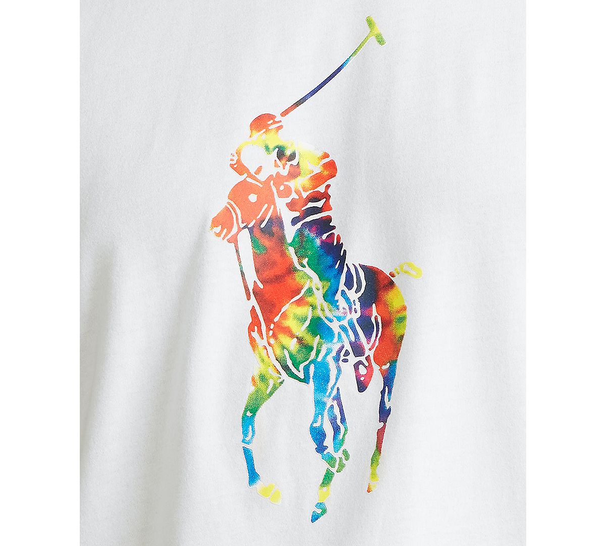 Polo Ralph Lauren Tie-dye Big Pony Logo Lightweight Sleep Shirt White
