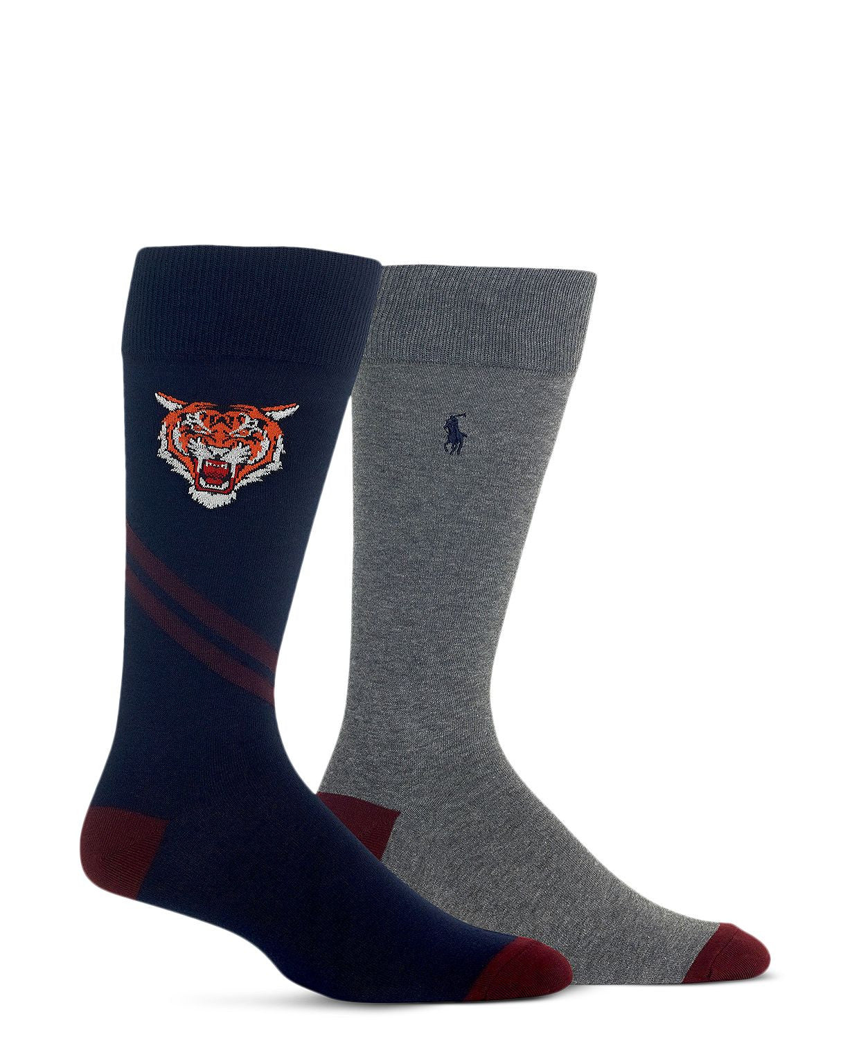 Polo Ralph Lauren Tiger Bias Striped Socks Pack Of 2 Navy