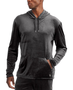 Polo Ralph Lauren Velour Loungewear Hoodie Charcoal Grey thumbnail 1