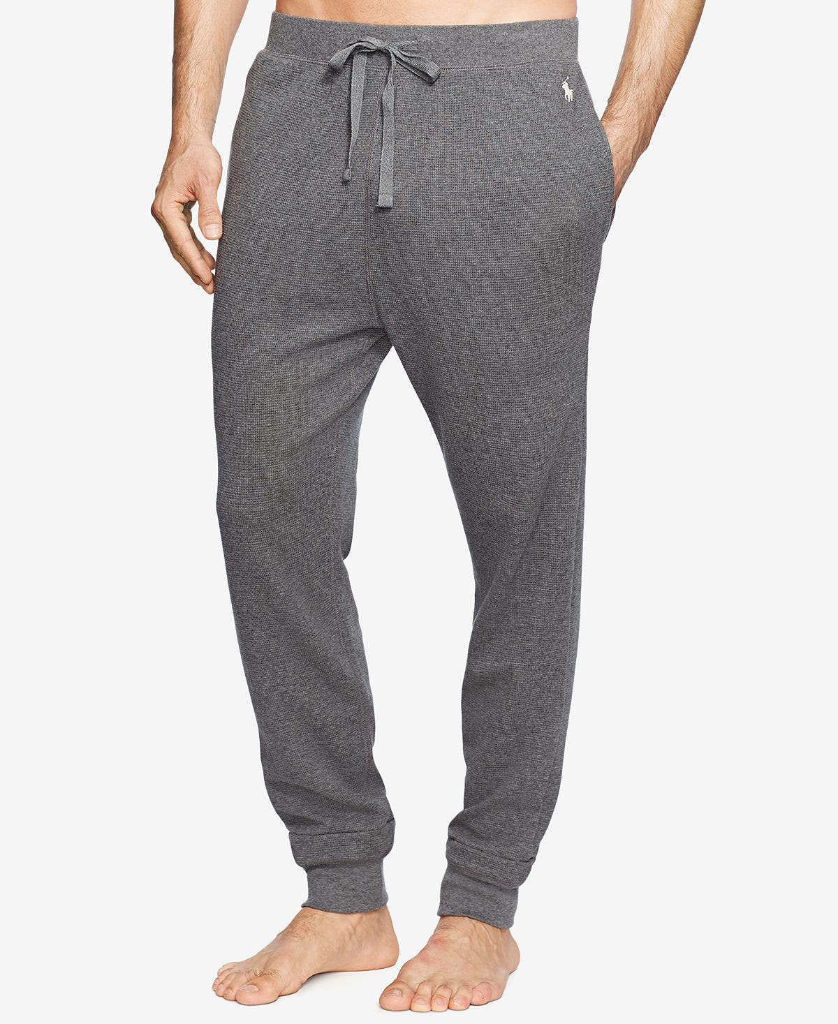Polo Ralph Lauren Waffle-knit Thermal Jogger Pajama Pants Charcoal Heather