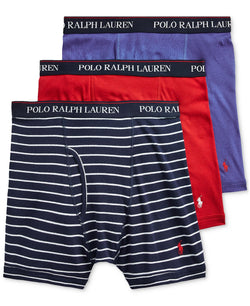 Polo Ralph Lauren 's Classic Fit Boxer Briefs Navy Stripe/red/royal thumbnail 1