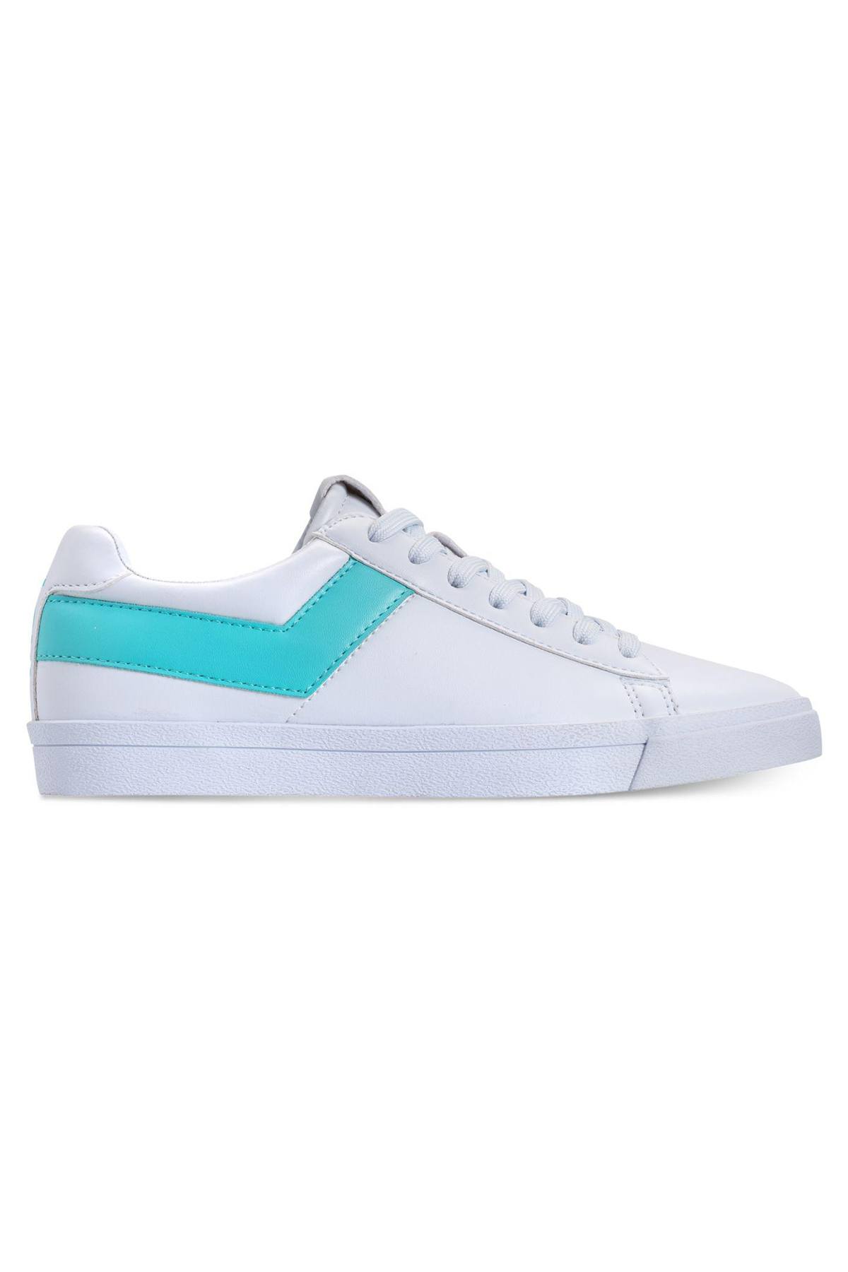 Pony White/Aqua Top-Star Lo Core Sneakers