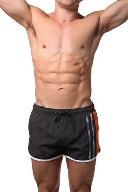 PoolBoy Charcoal Retro Side Split Short thumbnail 4