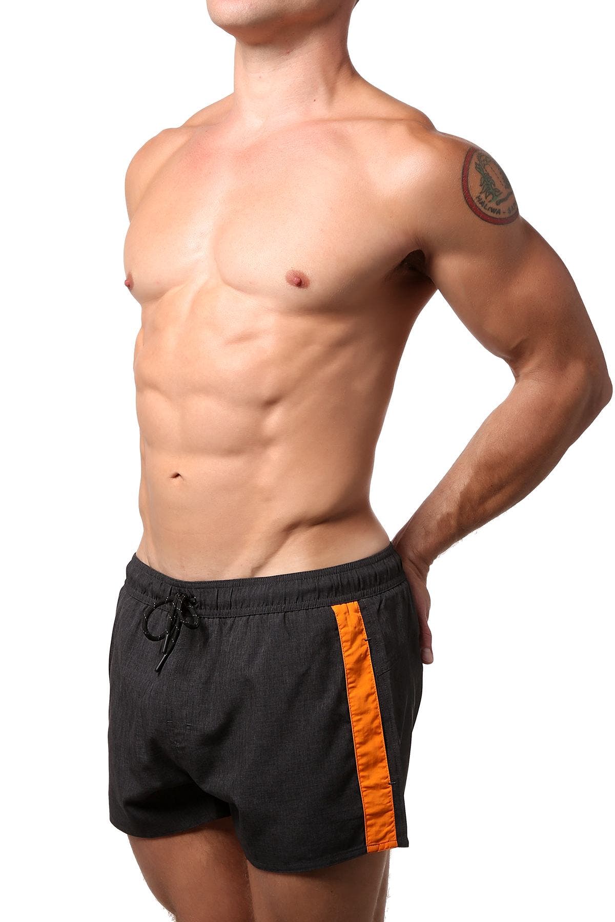 PoolBoy Charcoal Side Split Short