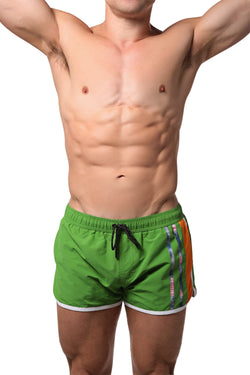 PoolBoy Green Retro Side Split Short thumbnail 4