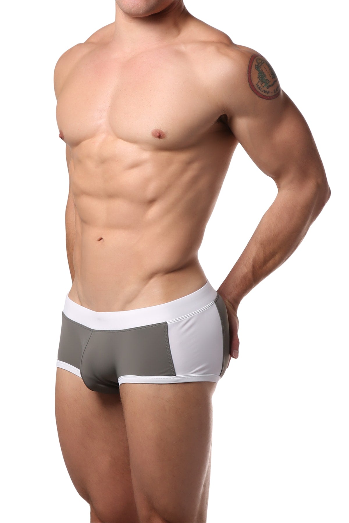 PoolBoy Grey Contrast Swim Trunk