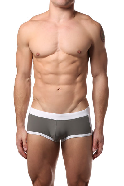 PoolBoy Grey Contrast Swim Trunk