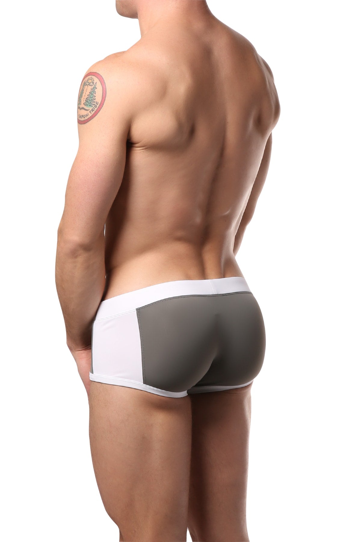 PoolBoy Grey Contrast Swim Trunk