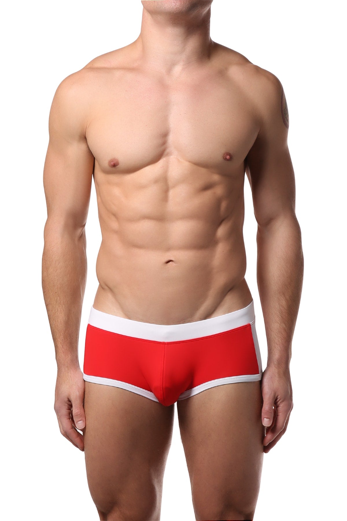PoolBoy Red Contrast Swim Trunk