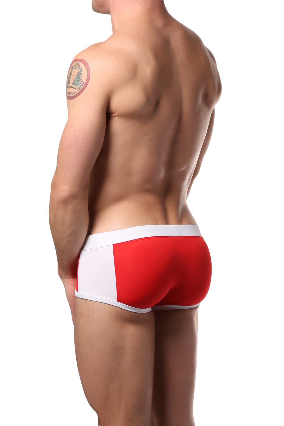 PoolBoy Red Contrast Swim Trunk