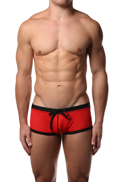 PoolBoy Red Mesh Swim Boxer