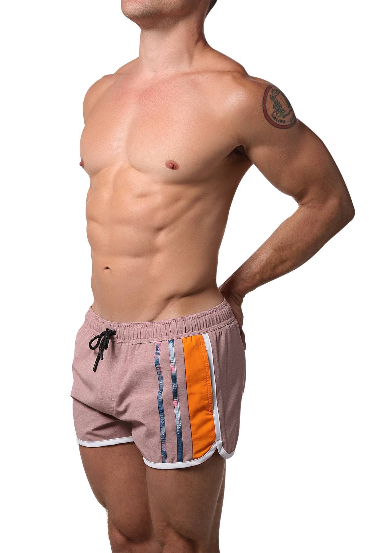 PoolBoy Red Retro Side Split Short