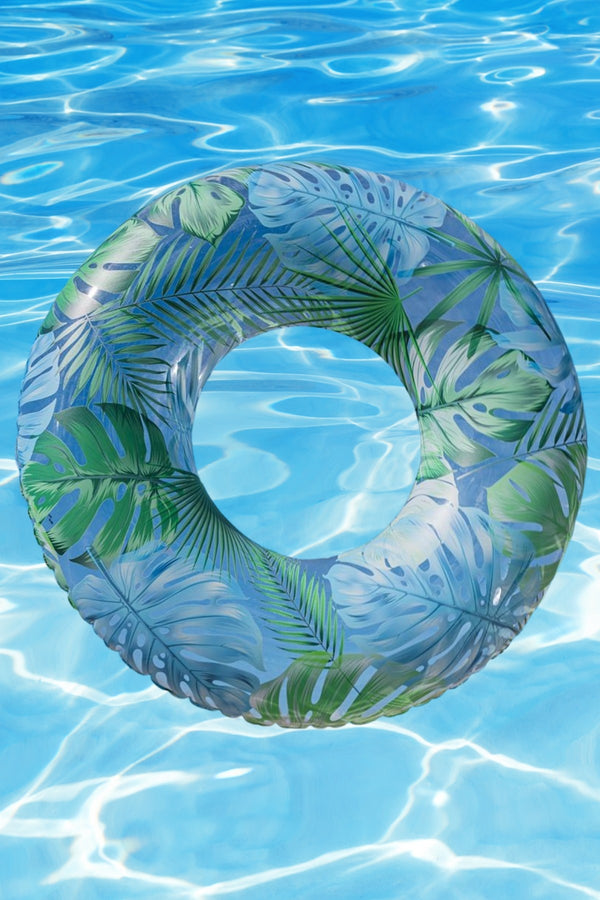 Poolcandy Resort Collection48" Jumbo Pool Tube With Palm Print Palm Pattern