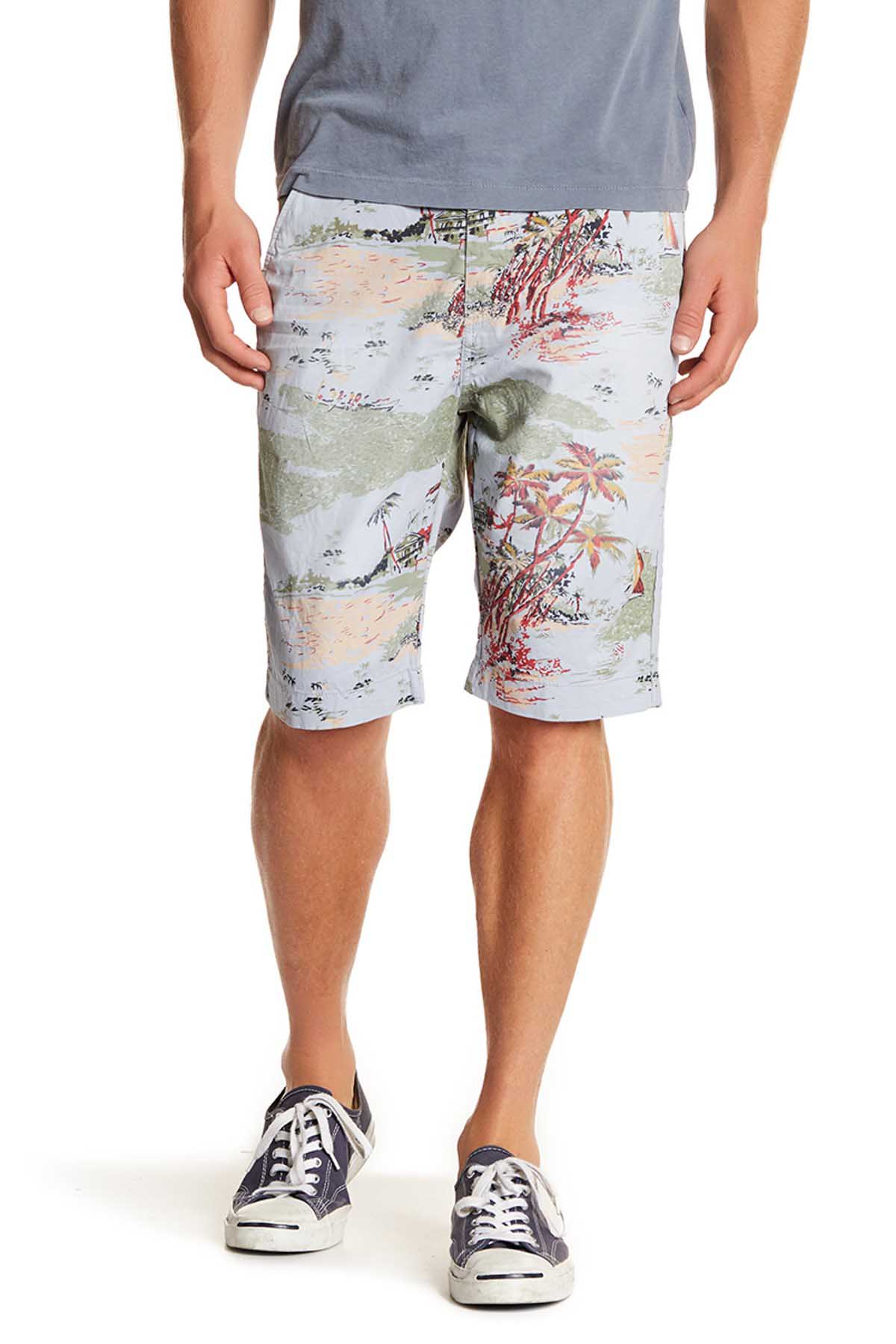 Pop Icon Blue Island Flat Front Short