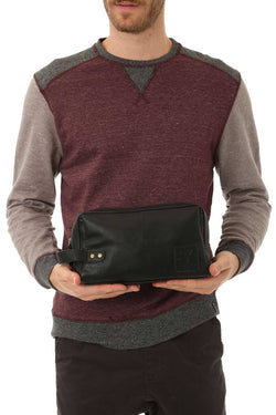 Premium Xpression Black Fletcher Vegan-Leather Dopp Kit thumbnail 4