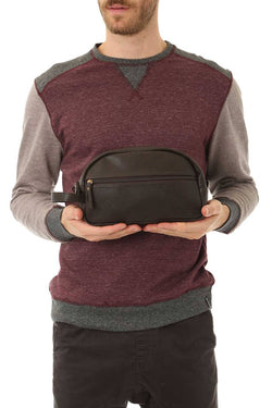 Premium Xpression Brown Braden Vegan-Leather Dopp Kit thumbnail 4