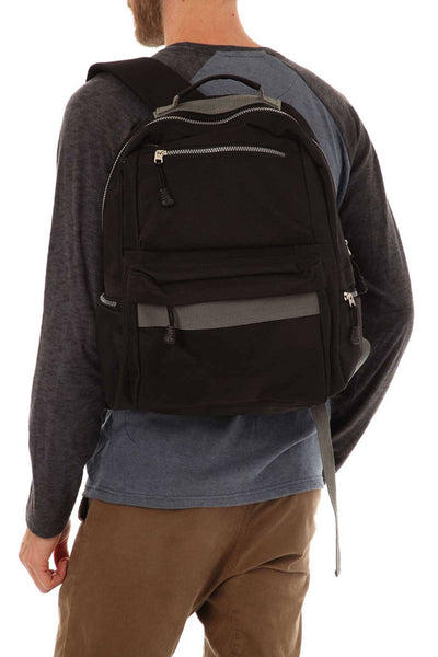 Premium Xpressions Black/Grey Laptop-Sleeve Backpack
