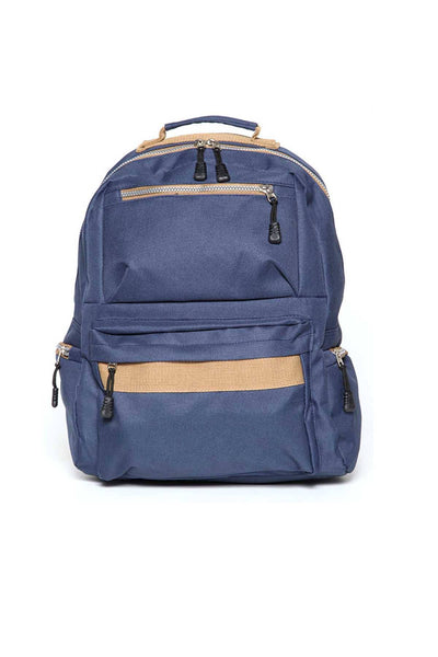 Premium Xpressions Navy/Camel Laptop-Sleeve Backpack