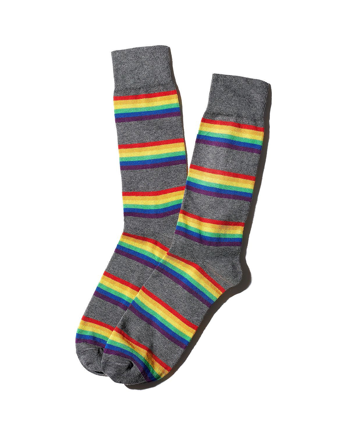 Pride Rainbow Striped Socks