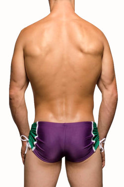 Pride USA Purple Clearwater Squarecut Swim Brief thumbnail 2