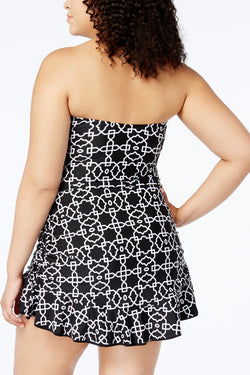 Profile By Gottex PLUS Black Casablanca Tummy-Control Convertible Swimdress thumbnail 2