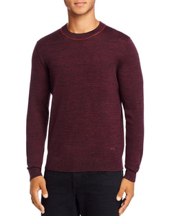 Ps Paul Smith Contrast Trim Merino Wool Pullover Sweater Burgundy thumbnail 1