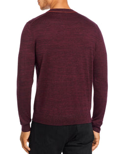 Ps Paul Smith Contrast Trim Merino Wool Pullover Sweater Burgundy thumbnail 2