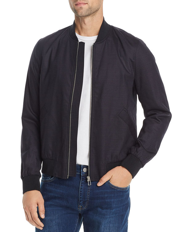 Ps Paul Smith Jacquard Bomber Jacket Blue