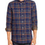 Ps Paul Smith Plaid Tailored Regular Fit Button-down Shirt Navy
