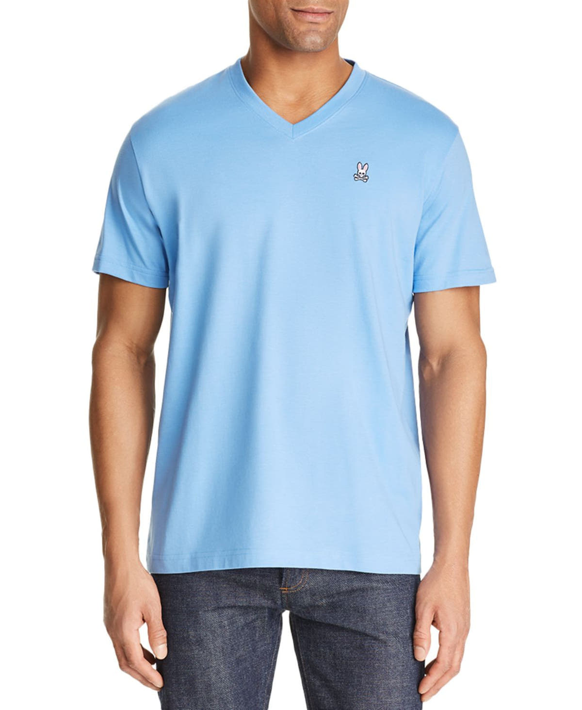 Psycho Bunny Classic V-neck Tee Cornflower